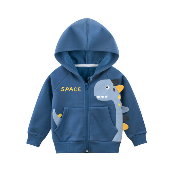 Baby Boy Warm Jacket For Winter | Zip Up Fleece Jacket For Kids