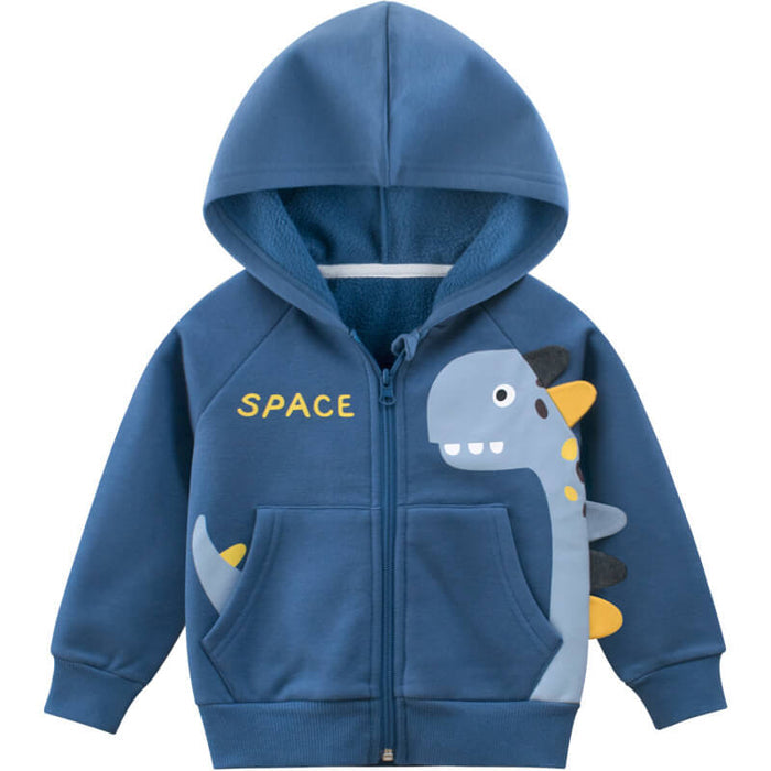 Baby Boy Warm Jacket For Winter | Zip Up Fleece Jacket For Kids
