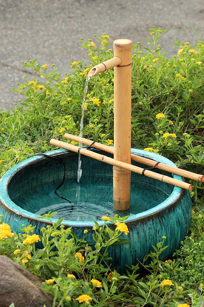 18’’ Adjustable Base Pouring Bamboo Fountain - Fountain &
