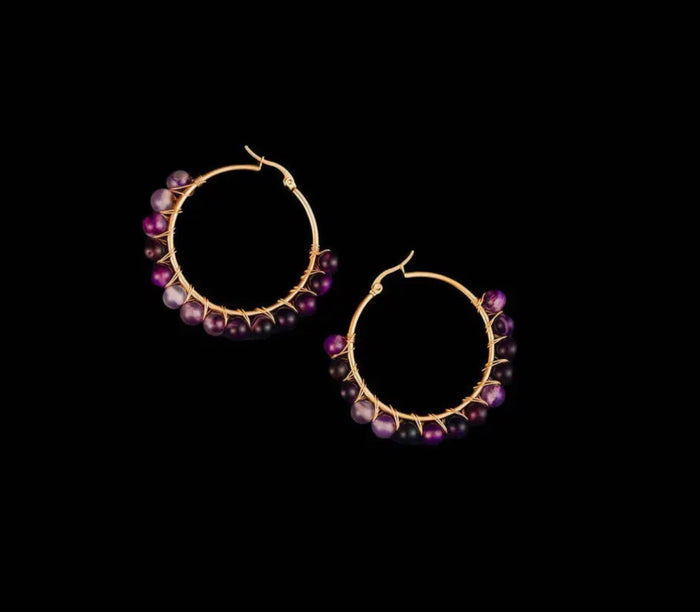 Beaded Hoops