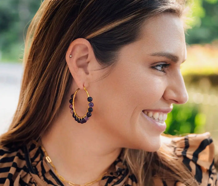 Beaded Hoops