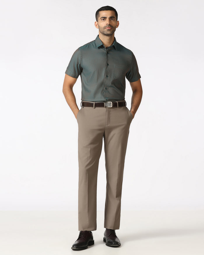 Beetle Half Sleeve Textured Shirt - Recite
