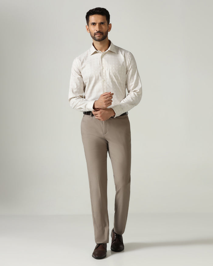 Beige Check Shirt - Fivel