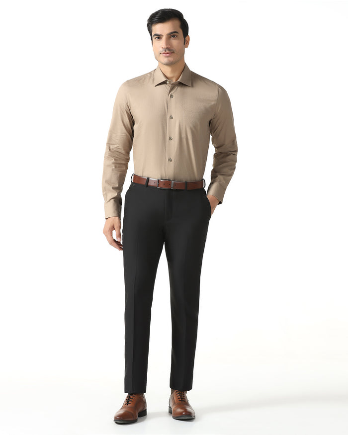 Beige Jacquard Shirt - Romeo