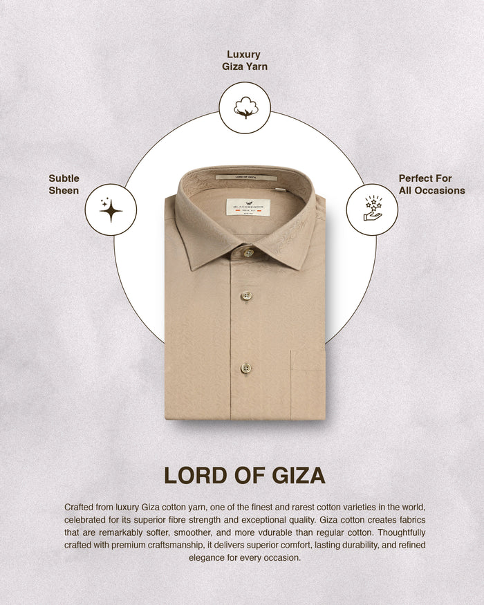 Beige Jacquard Shirt - Romeo
