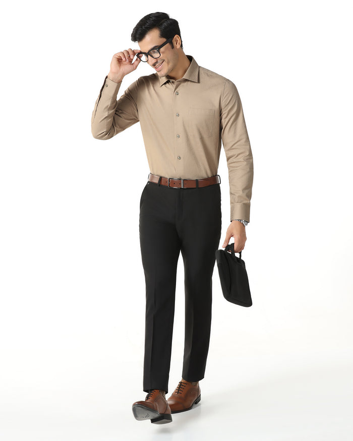 Beige Jacquard Shirt - Romeo