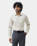 Beige Non Iron Textured Shirt - Elon