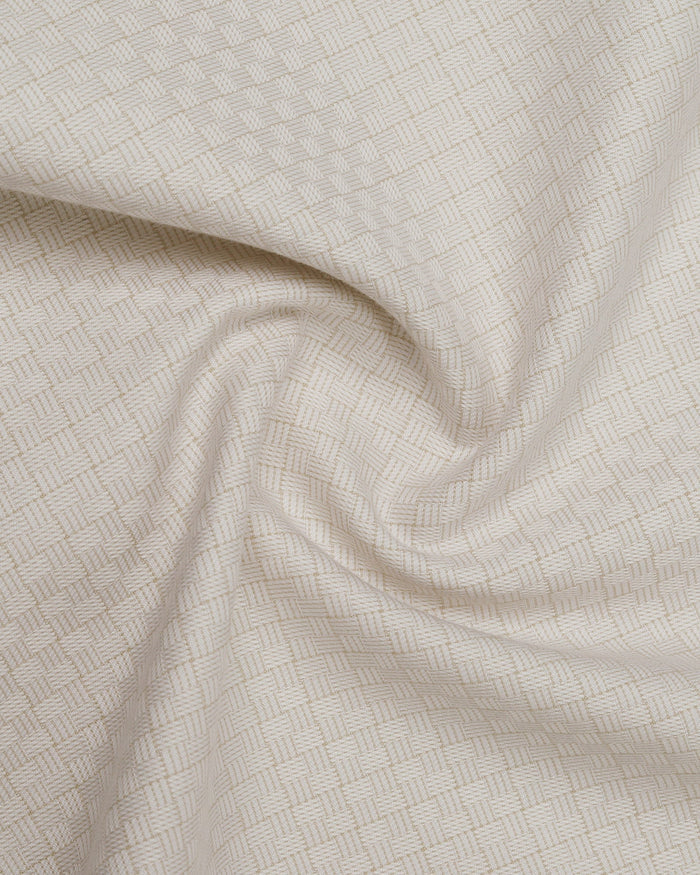 Beige Non Iron Textured Shirt - Elon