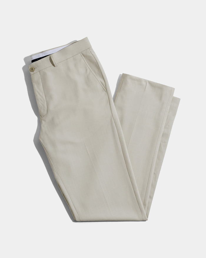 Beige Stripe Trouser - Oxford