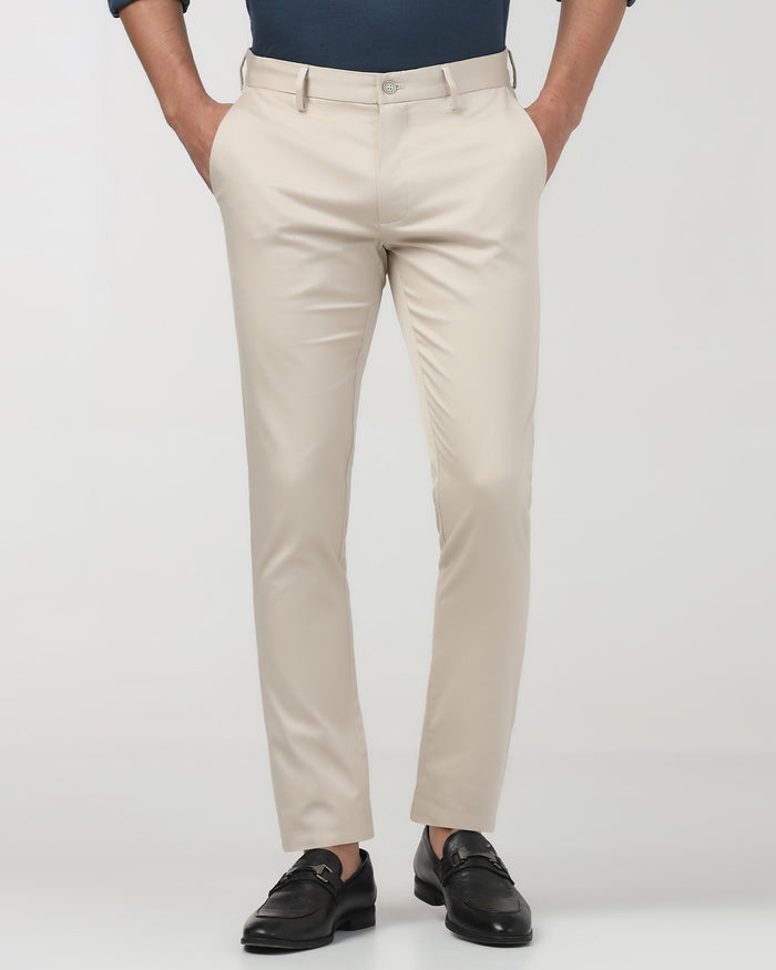 Beige Textured Khakis - Aspen