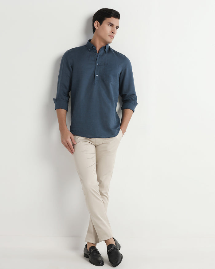 Beige Textured Khakis - Aspen