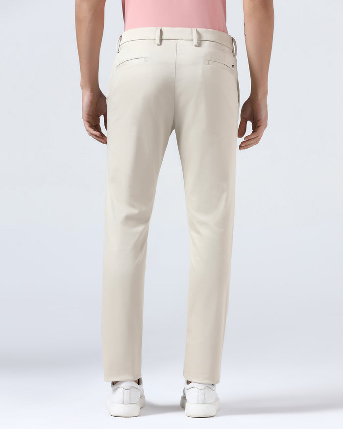 Beige Textured Khakis - Aurea