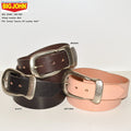 BIG JOHN "VBLT06" HIMEJI LEATHER BELT "Pit Tanned Teacore Oil Leather Belt"