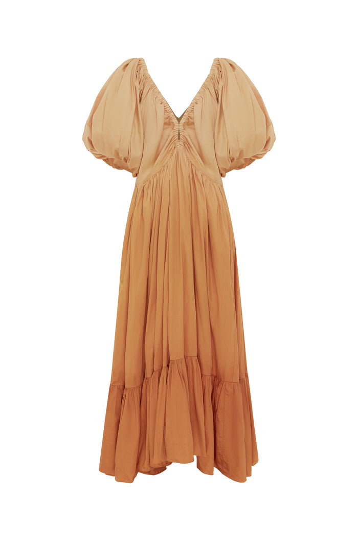 Birthday Gown in Orange Ombré - Women's Maxi Dresses & Off the Shoulder Gowns by Rooh Collective