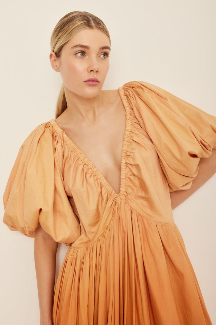 Birthday Gown in Orange Ombré - Women's Maxi Dresses & Off the Shoulder Gowns by Rooh Collective
