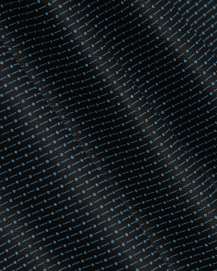 Black Half Sleeve Unwrinkle Printed Shirt - Radiant