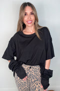 Black Layered Sleeve Top - Born To Glam