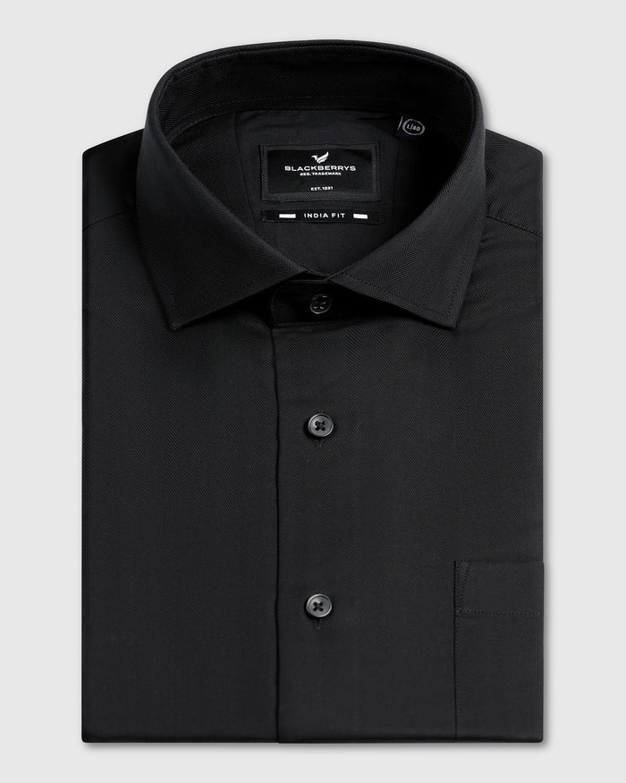 Black Non Iron Stripe Shirt - Cooper