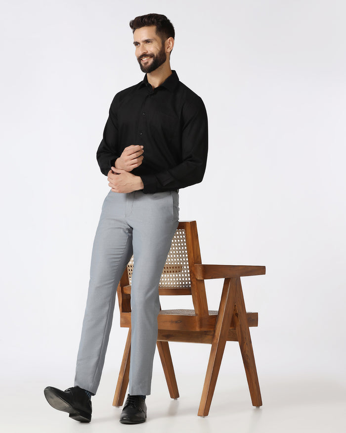 Black Non Iron Textured Shirt - Destine