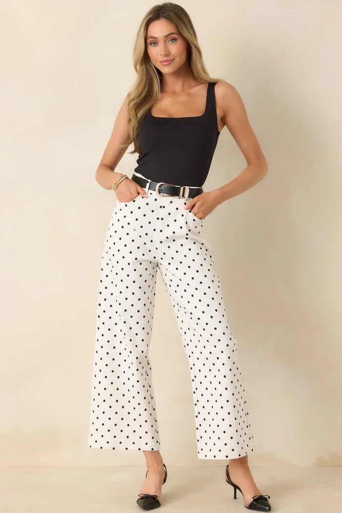 Black Polka Dot Pants