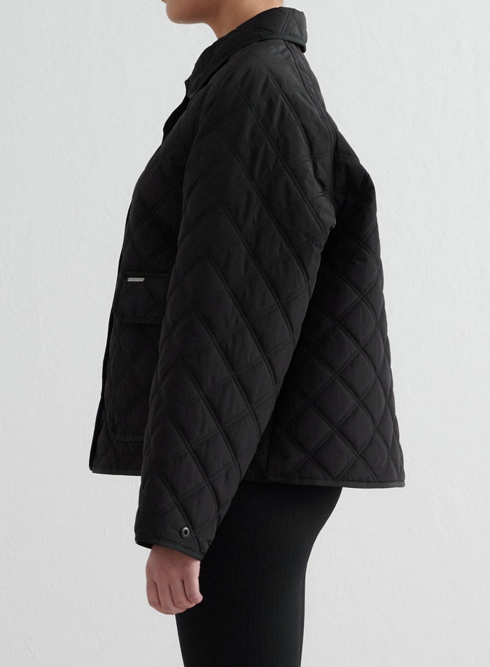 Black Quilted Femme Jacket