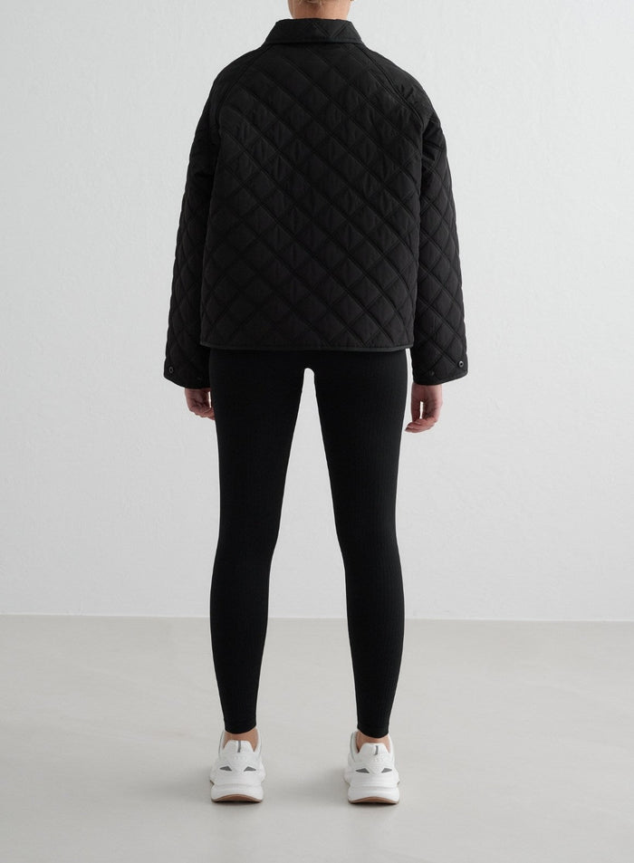Black Quilted Femme Jacket