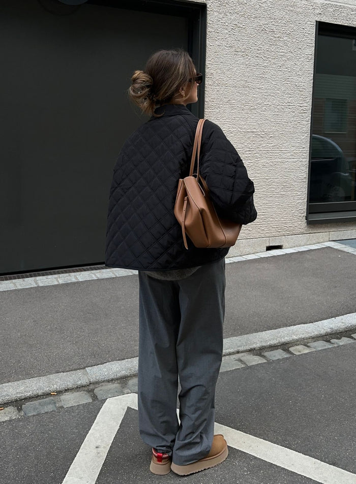 Black Quilted Femme Jacket