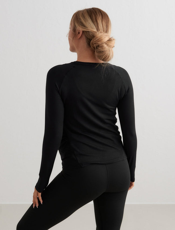 Black Soft Basic Maternity Long Sleeve