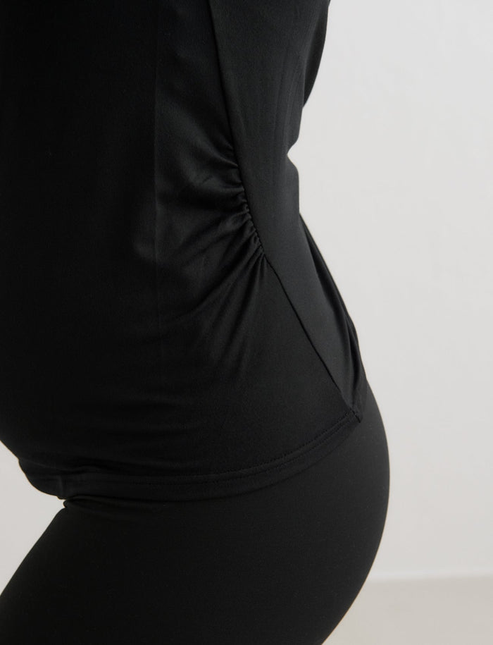 Black Soft Basic Maternity Long Sleeve