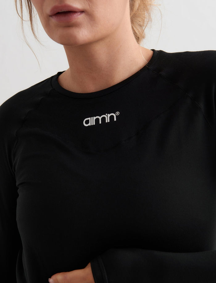 Black Soft Basic Maternity Long Sleeve