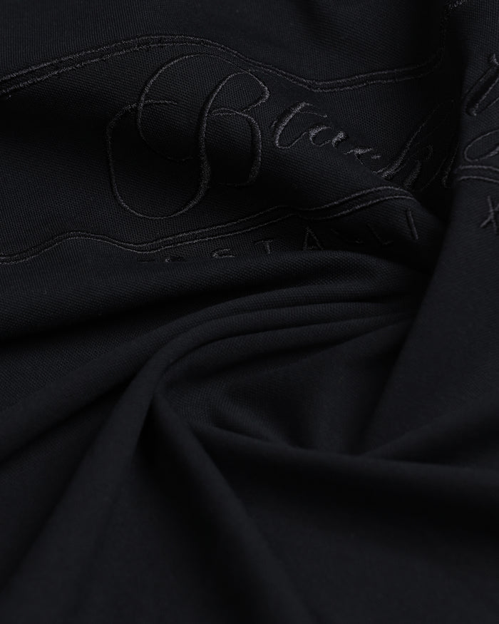Black Solid Polo - Grand
