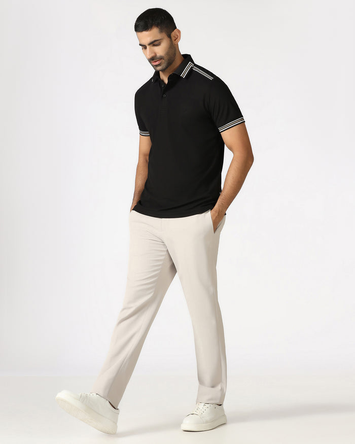 Black TechPro Solid Polo - Logan