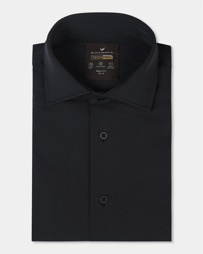 Black TechPro Textured Shirt - Genepy