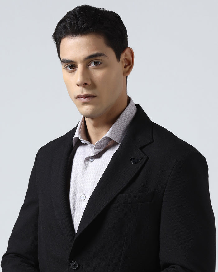 Black Textured Blazer - Wilson