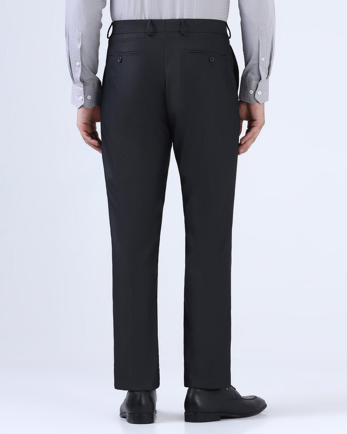 Black Textured Trouser - Alan