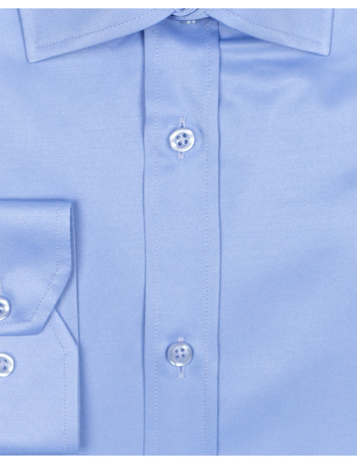 Blue Classic Single Cuff Men's Shirt-Makrom