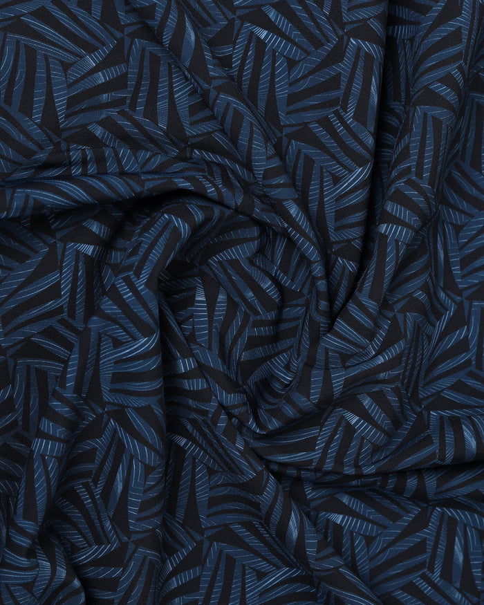 Blue Half Sleeve TechPro Printed Shirt - Reneos
