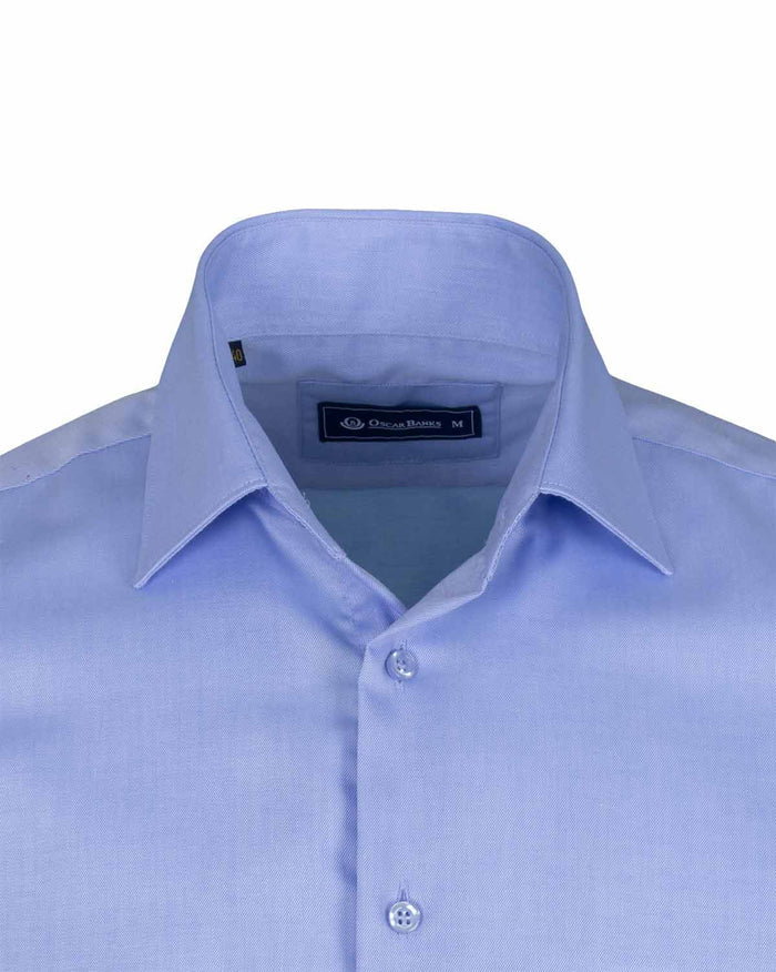Blue Non Iron Plain Shirt-Makrom