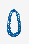 Blue Plastic 1970s Beaded Necklace image 0