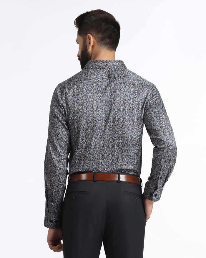 Blue Printed Shirt - Royce
