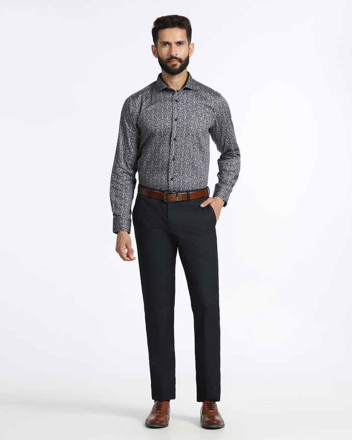 Blue Printed Shirt - Royce