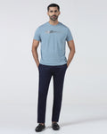 Blue Textured Khakis - Aspen