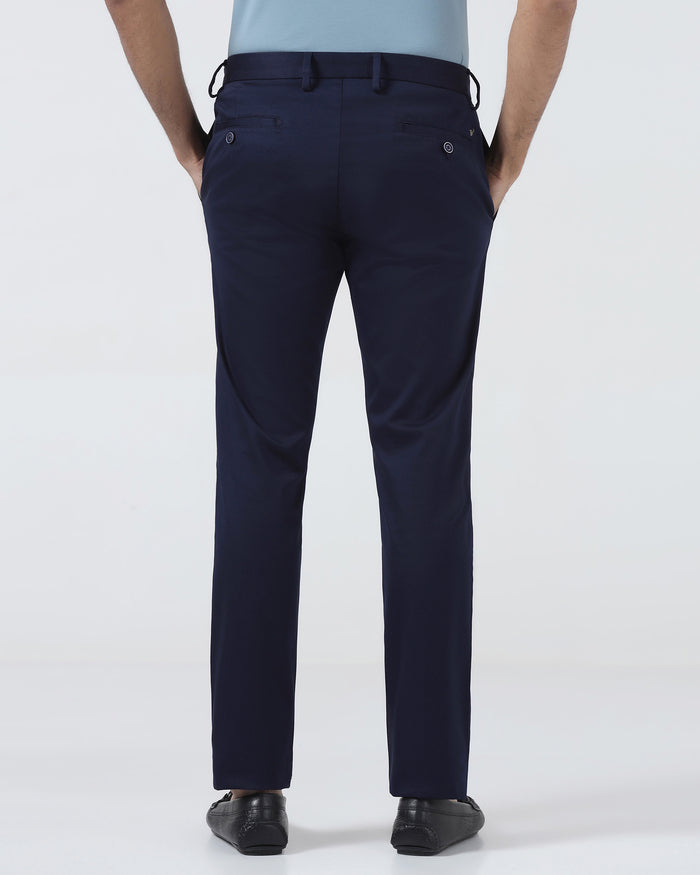 Blue Textured Khakis - Aspen