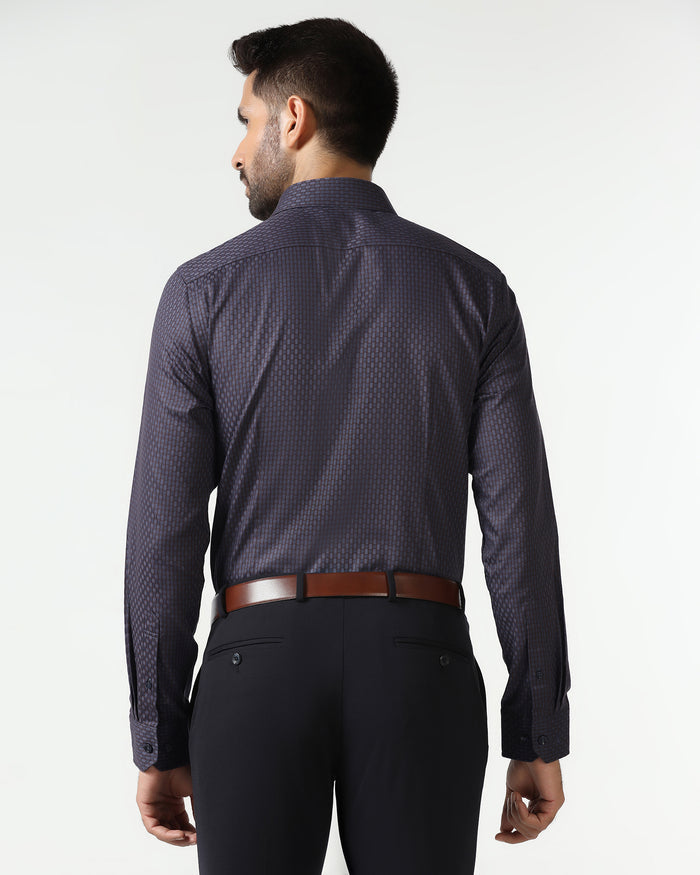 Blue Textured Shirt - Roster
