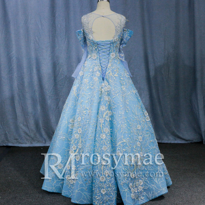 Blue Yellow Purple A Line Wedding Dresses and Bridal Gowns - Rosymae