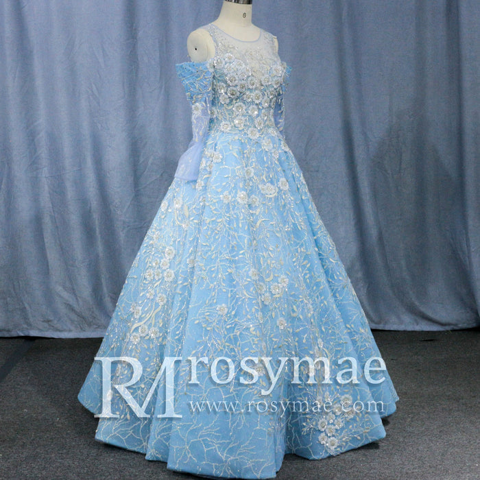 Blue Yellow Purple A Line Wedding Dresses and Bridal Gowns - Rosymae