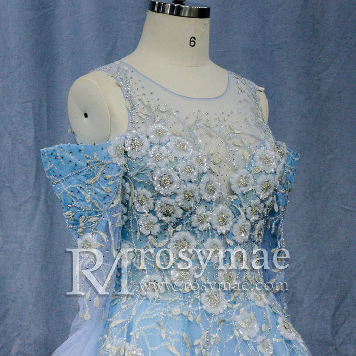 Blue Yellow Purple A Line Wedding Dresses and Bridal Gowns - Rosymae