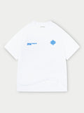 BLURRED GRAPHIC EMBLEM T-SHIRT - COBALT