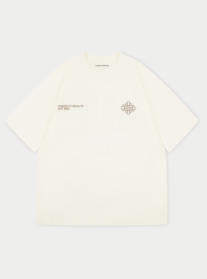 BLURRED GRAPHIC EMBLEM T-SHIRT - OFF WHITE
