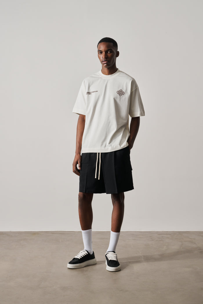 BLURRED GRAPHIC EMBLEM T-SHIRT - OFF WHITE